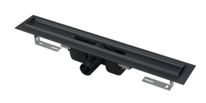 CANAL DE SCURGERE PTR DUS CU MARGINE PTR GRATAR PERFORAT- NEGRU MAT