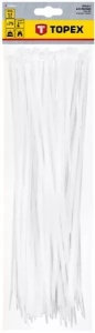Coliere de plastic 7,6 mm x 500 mm, 75 buc, alb
