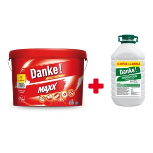 Vopsea lavabila Danke MAXX WHITE - 15L + Amorsa 4L