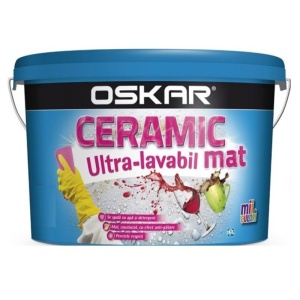 Vopsea ultralavabila OSKAR Ceramic Alb MAT - 2.5L