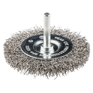 PERIE DISC 75MM X 6 CU AX, SARMA INOX ONDULATA 0.30 MM