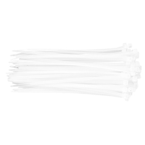Coliere plastic 4.8mmx200mm. 75pc. alb