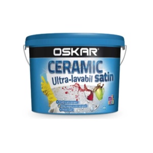 Vopsea Ultralavabila OSKAR Ceramic ALB Satin - 2.5L