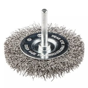 PERIE DISC 50 MM X 6 CU AX, SARMA INOX ONDULATA 0.3 MM