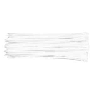 Coliere plastic 4,8mmx300mm, 75pc, alb