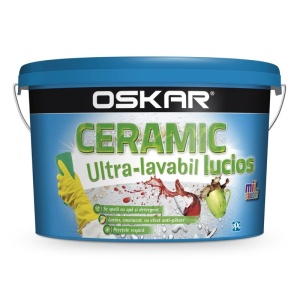 Vopsea ultralavabila OSKAR Ceramic Alb Lucios - 2.5L