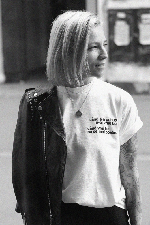 tricou unisex alb "cand s-a putut, n-ai vrut tu"
