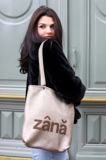 geanta din piele bronz "zana"