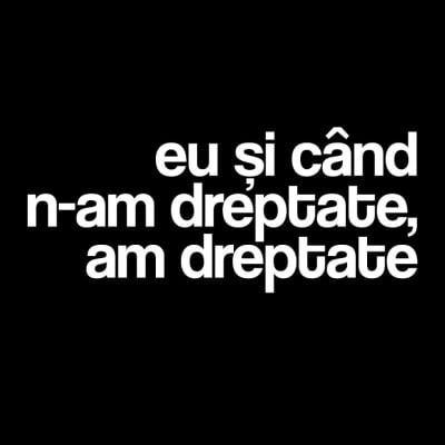tricou unisex negru "eu si cand n-am dreptate, am dreptate" - Img 3
