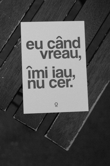carte postala "eu cand vreau, imi iau, nu cer"