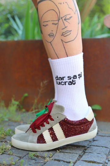 sosete unisex "s-a baut, dar s-a si lucrat" - Img 2
