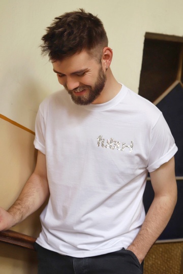 tricou unisex alb holografic "futu-i"