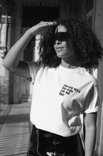tricou unisex alb "nu-mi spui tu mie"