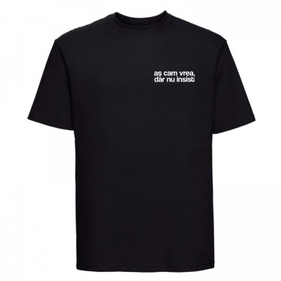 tricou unisex negru "as cam vrea" - Img 3