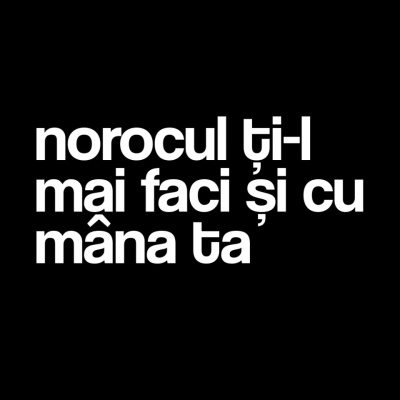 tricou unisex negru "norocul ti-l mai faci si cu mana ta" - Img 2