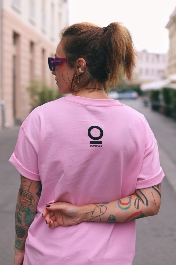 tricou unisex oversize roz "zana suprema" - Img 2