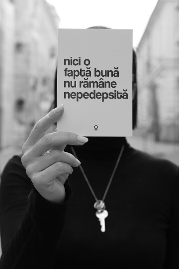 carte postala "nici o fapta buna"