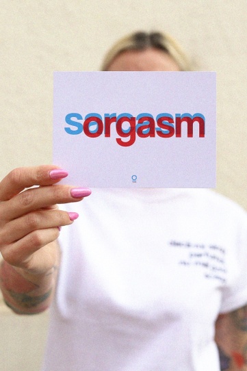 carte postala "sarcasm/orgasm"