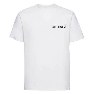 tricou unisex alb "am nervi" - Img 3