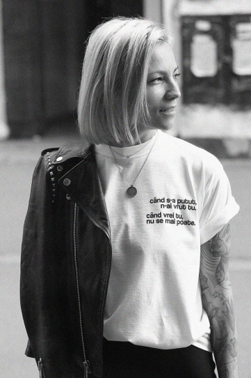 tricou unisex alb "cand s-a putut"