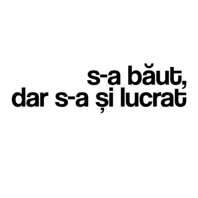 tricou unisex alb "s-a baut, dar s-a si lucrat" - Img 2