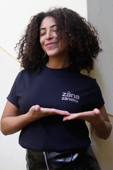 tricou unisex negru cu sclipici "zana zanelor"