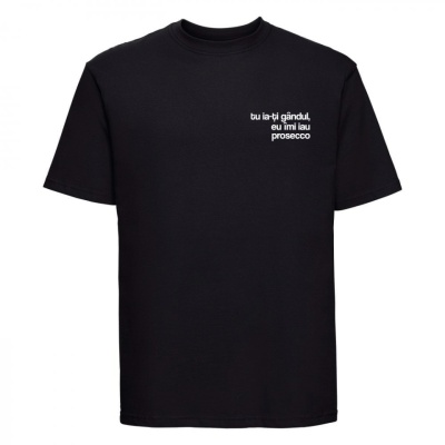 tricou unisex negru "prosecco" - Img 3
