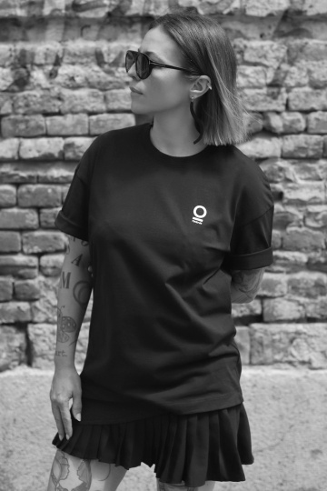 tricou unisex oversize negru "am nervi" - Img 2