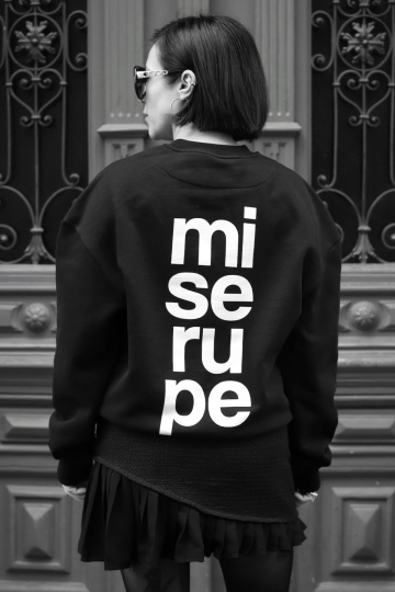 bluza unisex oversize negru "miserupe"