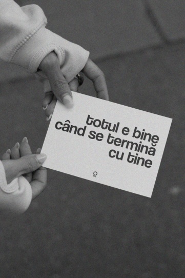 carte postala "totul e bine cand se termina cu tine"