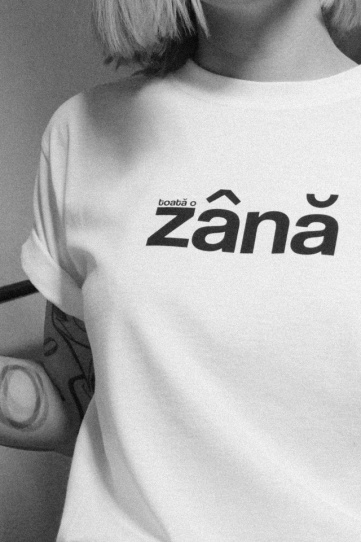 tricou unisex alb "toata o zana" - Img 3