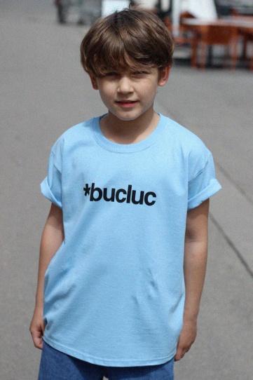 tricou unisex copii albastru "bucluc" - Img 1