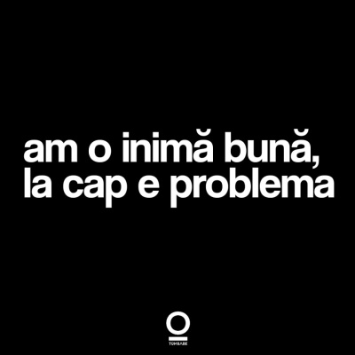 tricou unisex negru "am o inima buna, la cap e problema" - Img 3