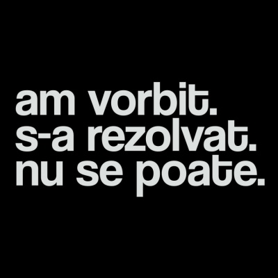 tricou unisex negru "am vorbit. s-a rezolvat. nu se poate." - Img 2