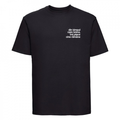tricou unisex negru "din timpul" - Img 3