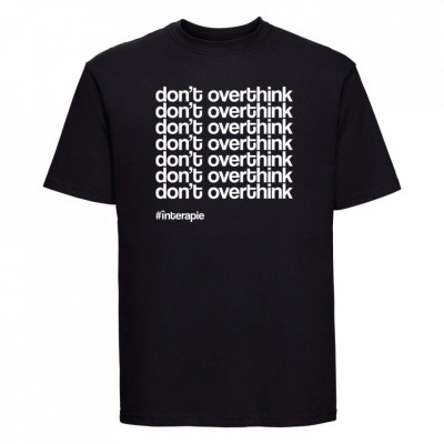 tricou unisex negru "don't overthink" Tombabe & Regina Maria collab. #InTerapie - Img 2