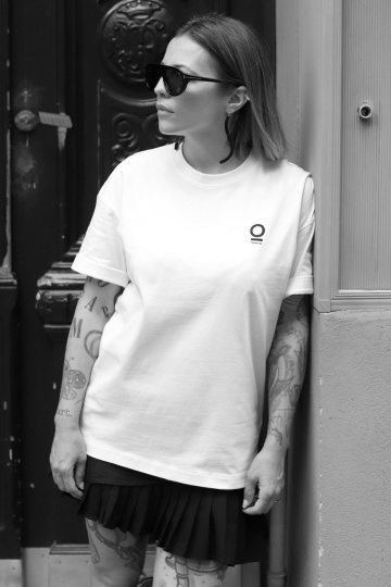 tricou unisex oversize alb "am nervi" - Img 2