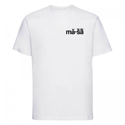 tricou unisex alb "ai de ma-sa" - Img 2