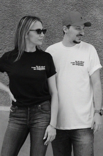 tricou unisex alb "eu si cand n-am dreptate, am dreptate" - Img 5