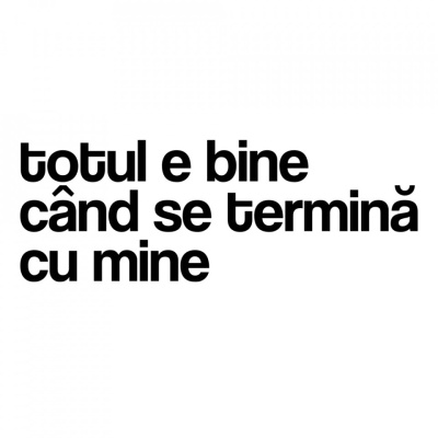 tricou unisex alb "totul e bine cand se termina cu mine" - Img 2