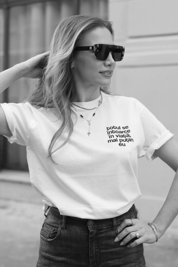 tricou unisex alb "totul se intoarce"