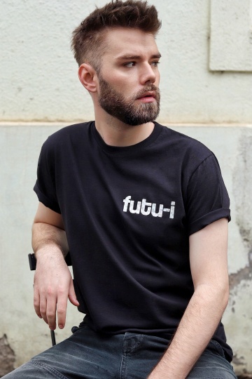 tricou unisex negru holografic "futu-i"