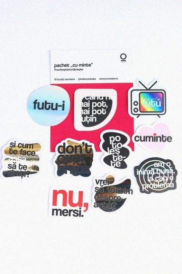 pachet stickere "cu minte" - Img 2
