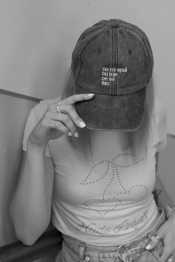 sapca unisex negru "nu-mi spui tu mie"