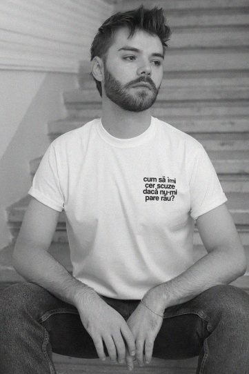 tricou unisex alb "cum sa imi cer scuze"