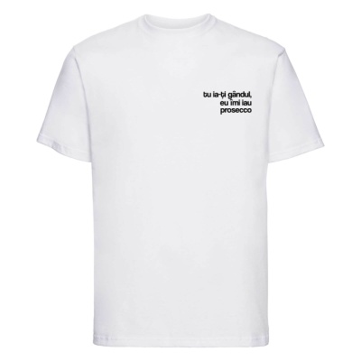 tricou unisex alb "prosecco" - Img 2