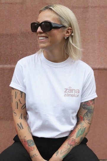 tricou unisex alb cu sclipici "zana zanelor"