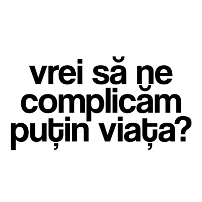 tricou unisex alb "vrei sa ne complicam" - Img 2