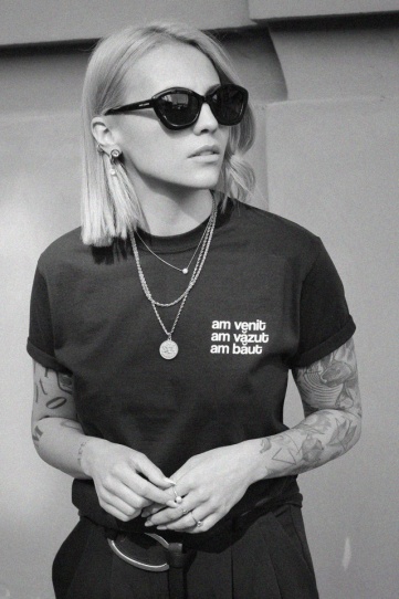 tricou unisex negru "am venit. am vazut. am baut."