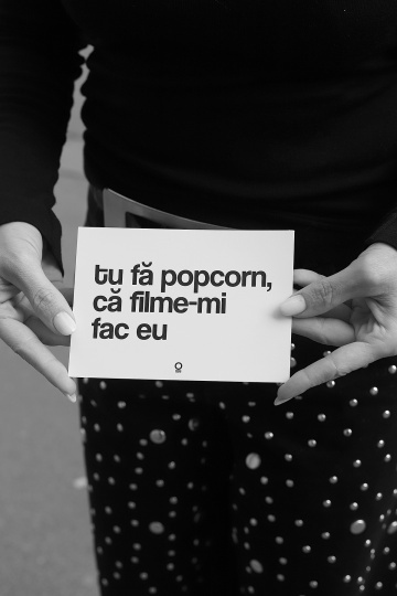carte postala "tu fa popcorn"